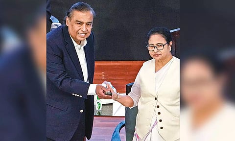 &nbsp;Mukesh Ambani;WB Chief Minister Mamata Banerjee