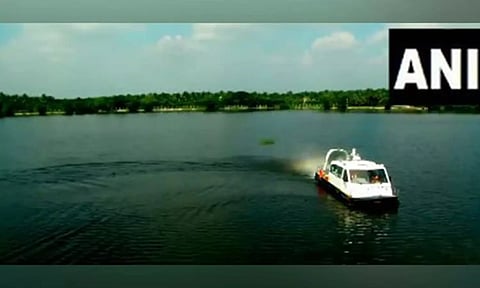 Woman entrepreneur designed a cost-effective hovercraft in Tamil Nadu's Coimbatore (Photo/ANI)