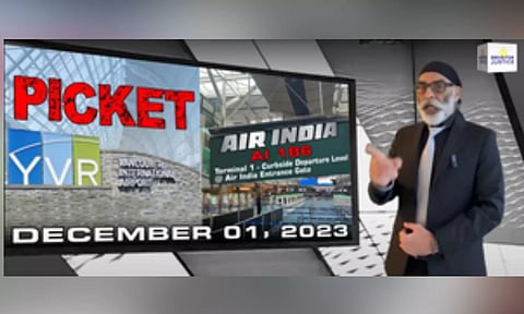 Pannun gives call to 'picket' outbound Air India flights in Canada on Dec 1