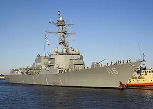 US warship