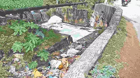 Untreated sewage being drained into the lake