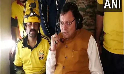 Uttarakhand CM Puhskar Singh Dhami tracks rescue operation from temporary office on Thursday