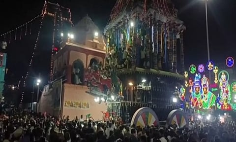 Visual of the procession (Photo: ANI)