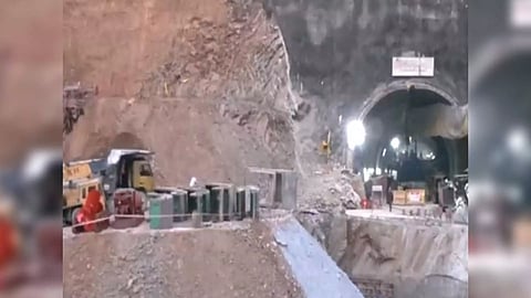 A visual from Silkyara tunnel in Uttarkashi (Photo/ANI)