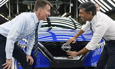 British PM Rishi Sunak (right) and Chancellor of the Exchequer Jeremy Hunt (Photo: AP)