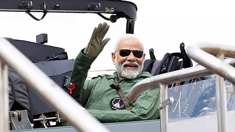 Prime Minister Narendra Modi undertook a sortie on the Tejas aircraft