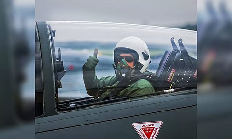 Prime Minister Narendra Modi at the production facilities of LCA Tejas aircraft at Hindustan Aeronautics Limited