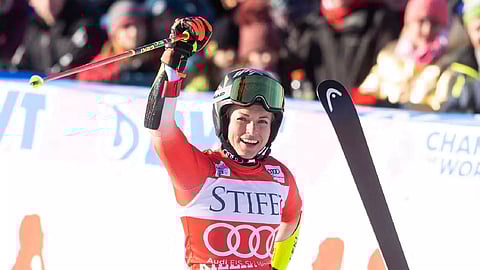 Lara Gut-Behrami (CHE) wins the Stifel Killington Cup FIS World Cup giant slalom at Killington Resort (Photo/Reuters)