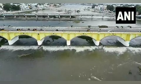 Visuals of Vaigai river in Madurai. (Photo/ANI)