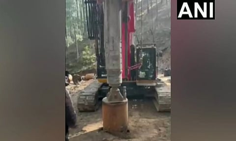 Visual of the vertical drilling from earlier today