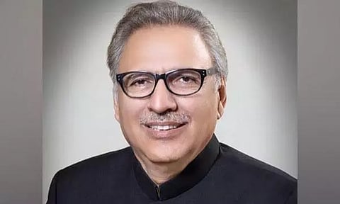 Pakistan President Arif Alvi. (Photo Credit: X/@ArifAlvi)