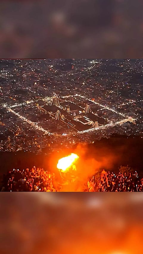 The Maha Deepam was lighted up at the 2,668-feet high Annamalai hills on the occasion of Karthigai Deepam festival..
