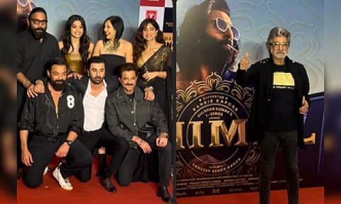 Actors at special screening of Animal in Mumbai (Photo: IANS)