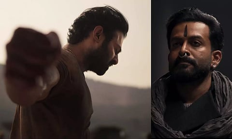 Glimpses of Prabhas and Prithviraj from 'Salaar' trailer. Screengrab