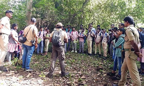 Students go on ‘Nature Trail’ at Kalikesam Wildlife sanctuary in Kanniyakumari district