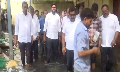 BJP's Annamalai visits flood affected areas in Chennai (ANI)