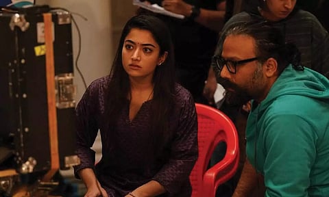 Actor Rashmika Mandanna wishes Director Sandeep Reddy Vanga on his birthday. (DTNext)