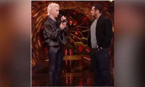 K-pop singer Aoora dances on ‘Jeene ke hain chaar din’ with Salman Khan