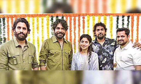 Naga Chaitanya, Nagarjuna, Sai Pallavi, Chandoo and Vasu