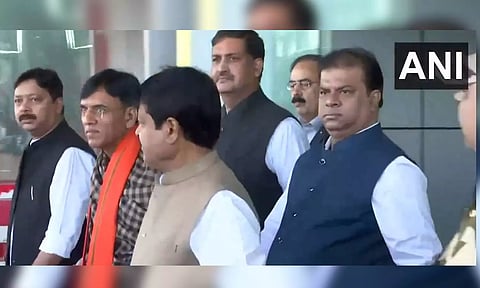 BJP's Chhattisgarh co-incharge Dr Mansukh Mandaviya arrives in Raipur(ANI)