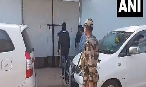 Income Tax officials arrive at premises (ANI)