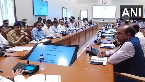 CS Meena holds review meeting over Cyclone Michaung with Central Team (ANI)