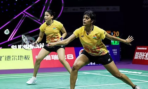 India's Tanisha Crasto &amp; Ashwini Ponnappa climbed four places in the rankings, issued on Tuesday. (PTI)