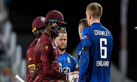 West Indies and England team players in action (Photo: ICC)