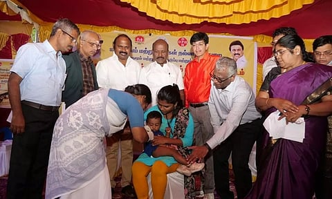 Ma Subramanian on Wednesday launched Measles-Rubella vaccination camps&nbsp;