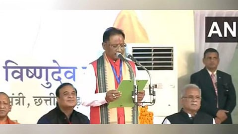 Vishnu Deo Sai took the oath as the Chief Minister of Chhattisgarh (Photo/ANI)