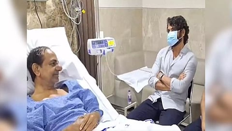 Actor Nagarjuna and former Telangana CM K Chandrashekar Rao (Image: BRS)