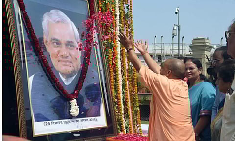CM Yogi Adityanath shows his respect to late Prime Minister Atal Bihari Vajpayee on his birthday anniversary