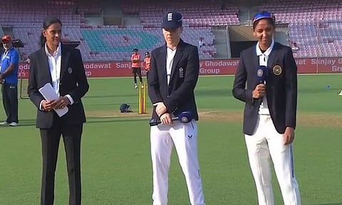 Heather Knight and Harmanpreet Kaur (Photo: BCCI Women/X)