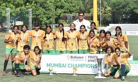U-15 girls from Udayachal High School