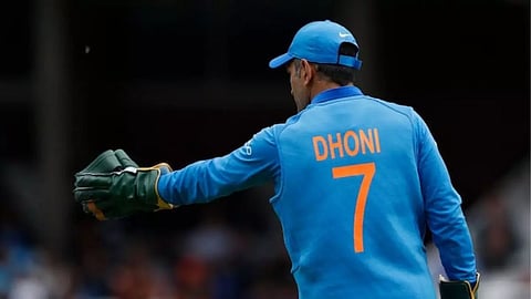 Mahendra Singh Dhoni's iconic No. 7 jersey