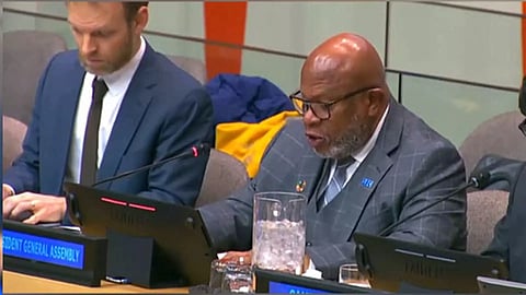 &nbsp;United Nations General Assembly (UNGA) President Dennis Francis (ANI)