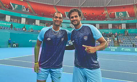 Ramkumar, Saketh Myneni won silver in doubles event at the Asian Games.