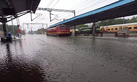 Thoothukudi railway station flooded following downpour