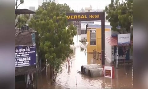 Normal life severely affected as many parts of Thoothukudi remain inundated due to heavy rainfall. ANI&nbsp;