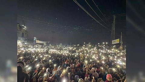Thousands gathered in Taunsa to extend support to Turbat Long March in Pakistan on Tuesday (Photo: X)