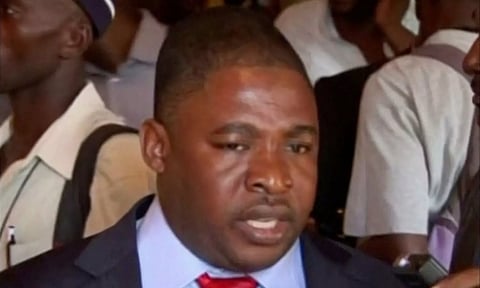 Then-Haitian Senator Joseph Joel John speaks in Port-au-Prince (ANI)