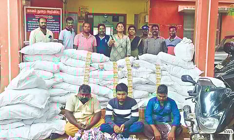 Three persons attempted to escape from the house but were secured.