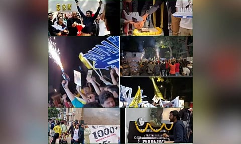 Fan go 'Lutt Putt' over SRK, burst crackers as 'Dunki' opens early in theatres