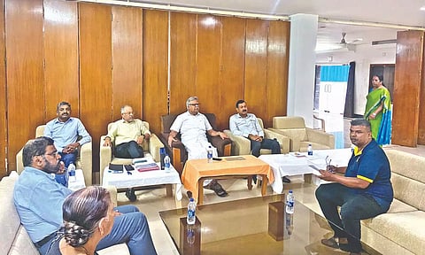 Public hearing of the Fifth Police Commission headed by retired High Court judge CT Selvam underway at Police Training College on Thursday.