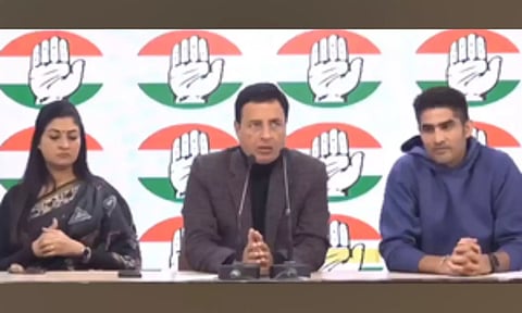 Congress leader Randeep Singh Surjewala Press Conference (IANS)