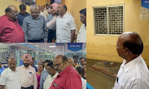 Health minister Ma Subramanian inspect the Thoothukudi Medical College (Photo: Twitter/Subramanian.Ma)