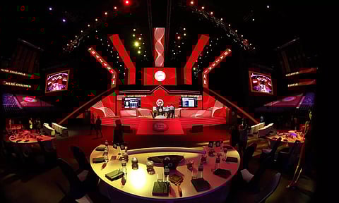 Visual from the stage of IPL auction 2024.