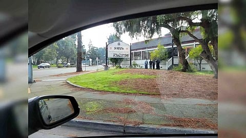 Walls of Swaminarayan temple in Newark, US defaced with anti-India and pro-Khalistan graffiti (Photo: ANI)