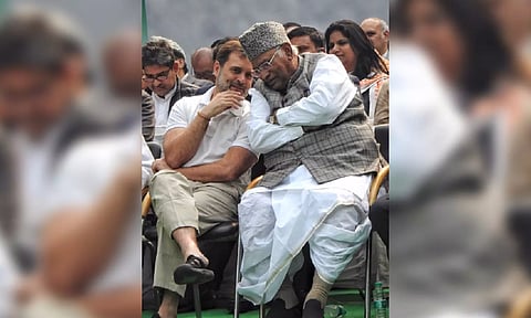 Rahul Gandhi with Mallikarjun Kharge