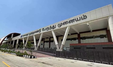 A view of the Kilambakkam bus terminus